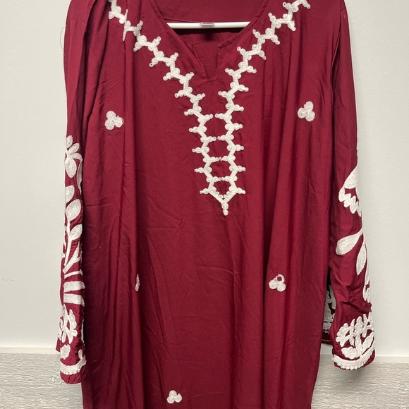 Boutique Embroidered Dress Gown Abaya - Picture 2 of 5